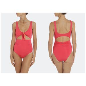 Stella McCartney One-Piece Swim Suit S Front Cutout Reversible Pink/Clementine